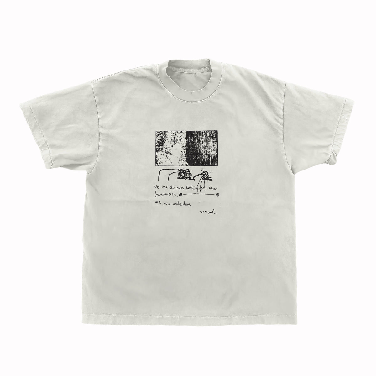 Narval Scribble Tee Bone White