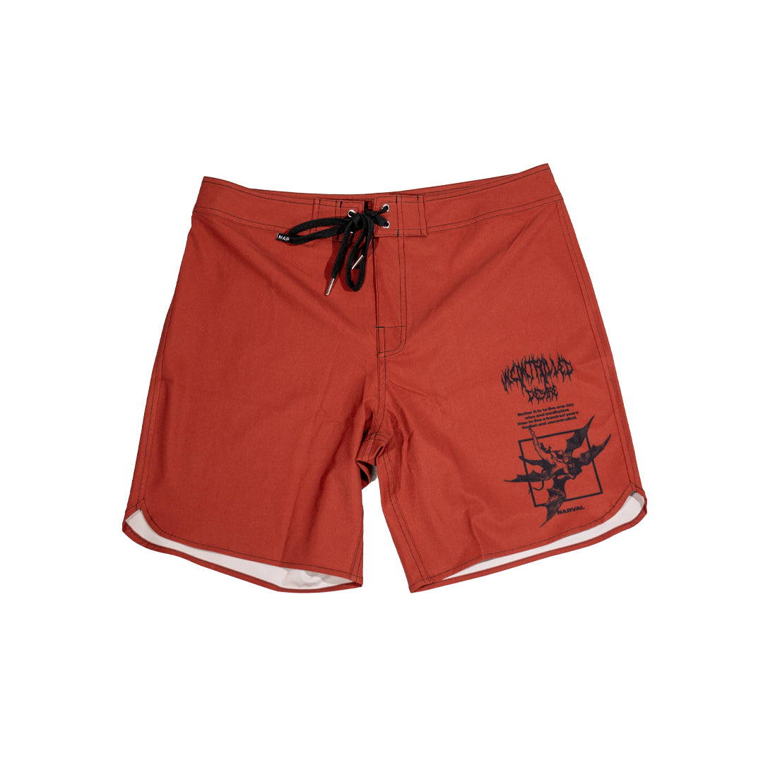 Better to Live Uncontrolled Boardshort Burgundy